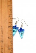 Pointed Triangle Glass Earrings
